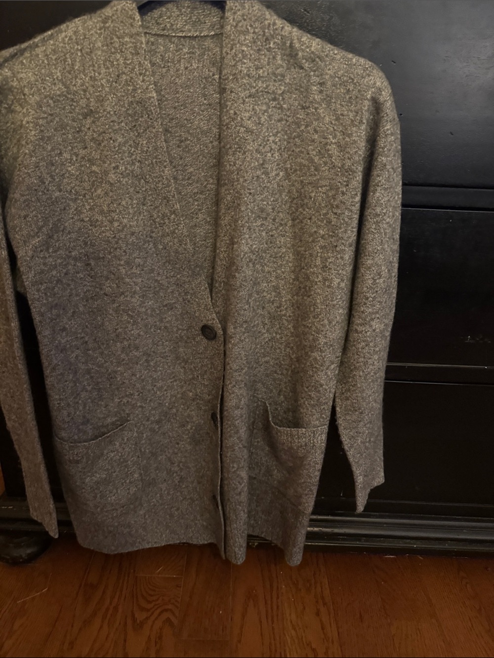 Women’s Bloomingdale’s  Gray Knit Button-Front cardigan
